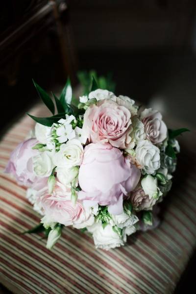 Bouquet de mariée rose poudré