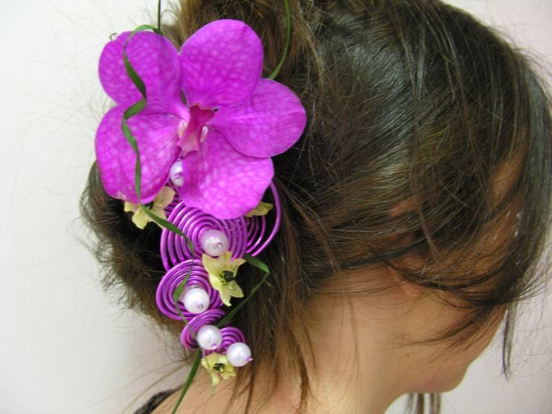 Jolie coiffure mariée pour mariage orchidée 