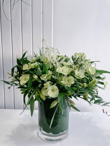 bouquet de fleurs melangees vertes