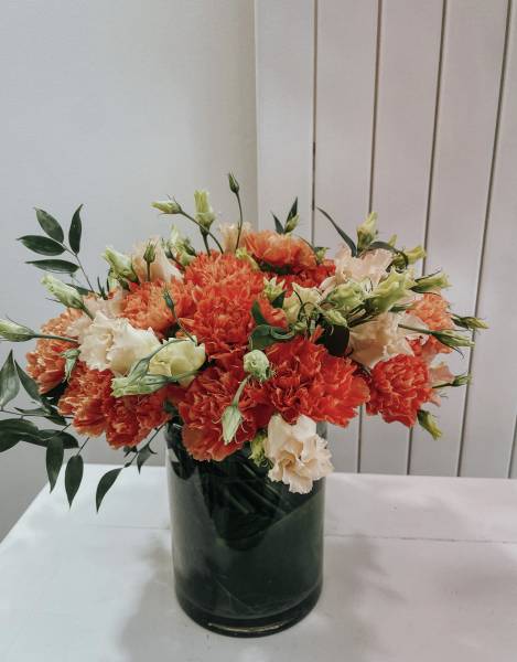 bouquet fleurs orange abonnement