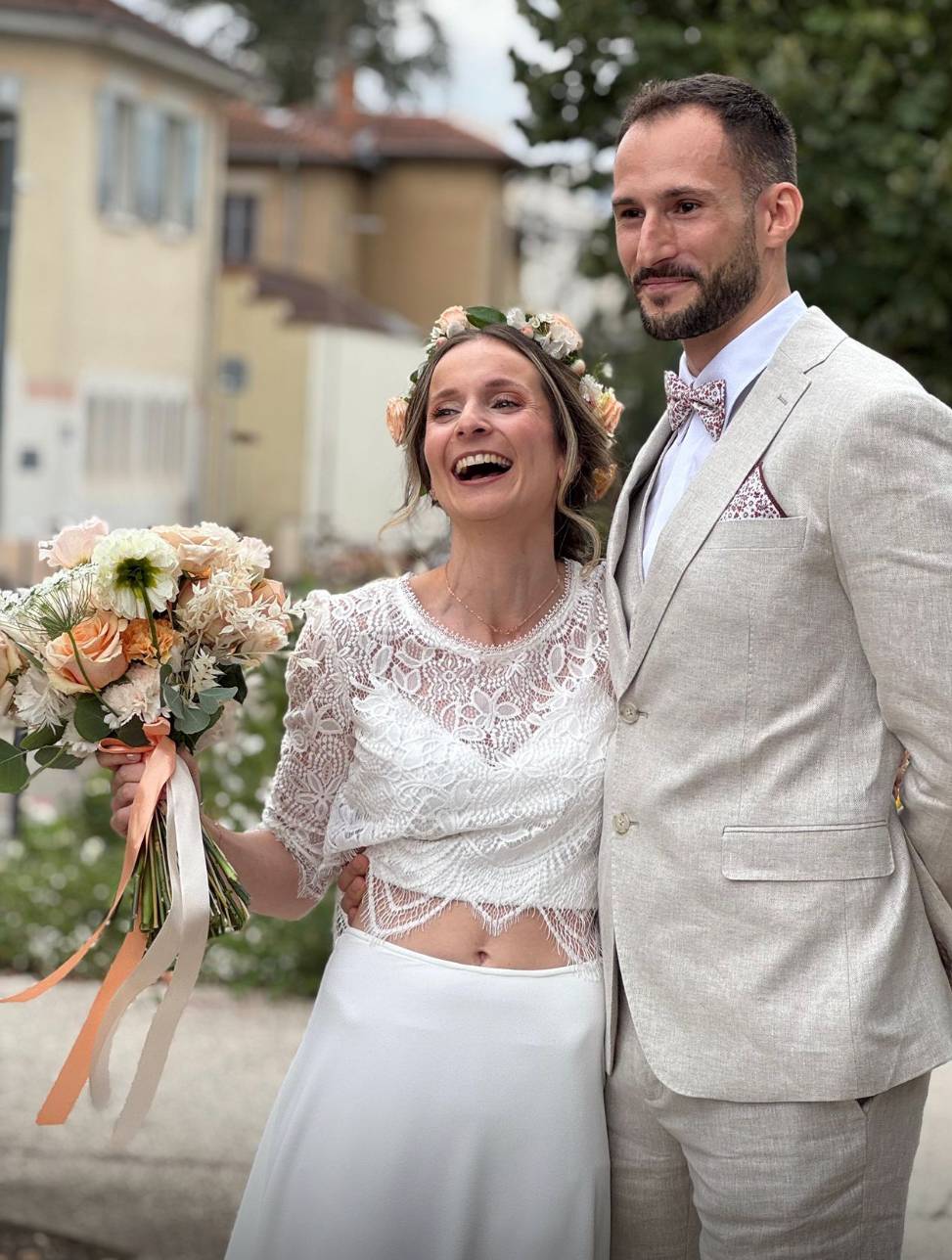 bouquet de mariée coloré