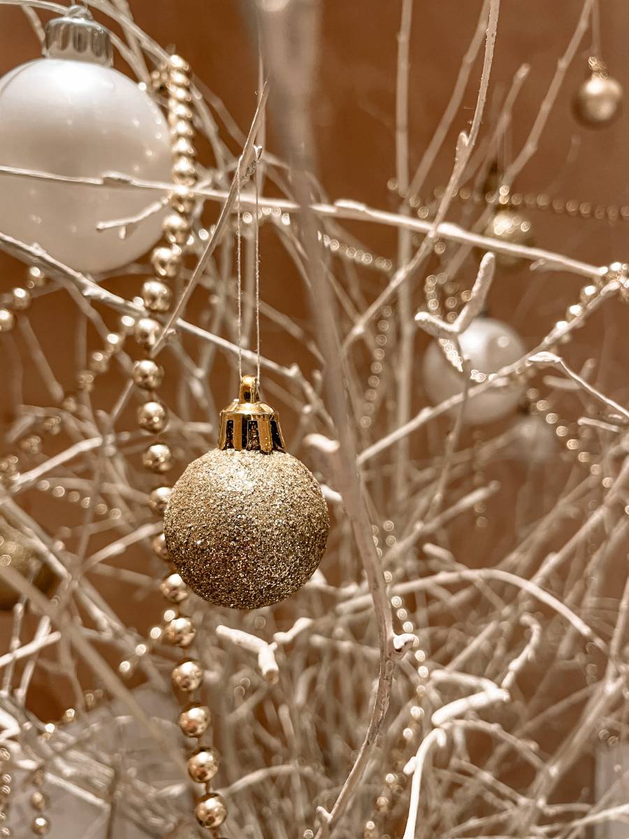Décoration de noel boules de noel dorée