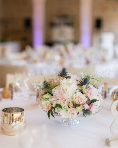 centre de table mariage pastel